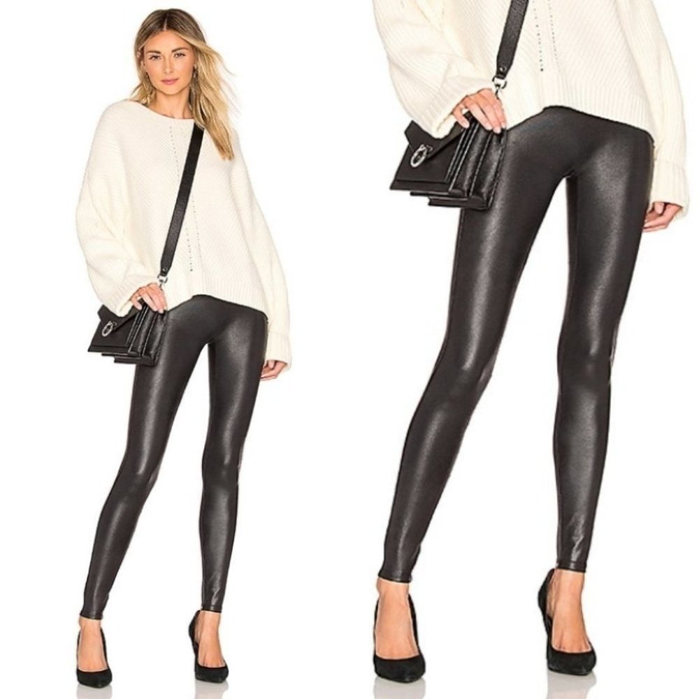 NWT! SPANX Faux Leather Leggings Size Large